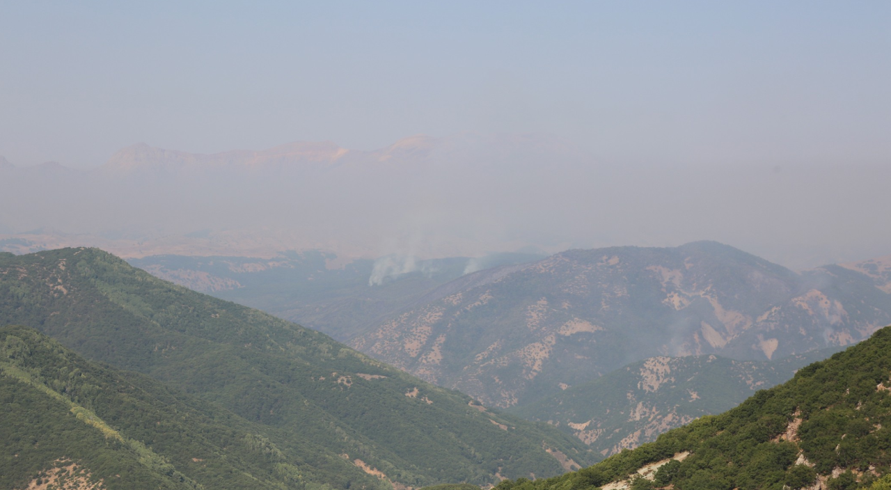 Tunceli'deki yangınlara havadan ve karadan müdahale ediliyor